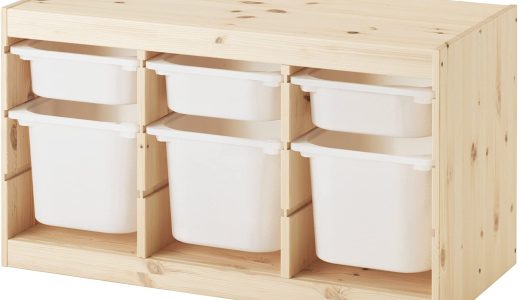 TROFAST 収納コンビネーション, パイン材 ホワイト, ホワイト